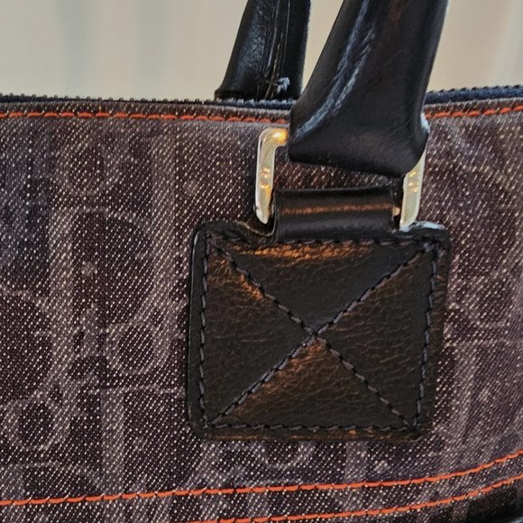 DIOR Christian Dior Denim Blue Trotter Flight Bag - Picture 15 of 16